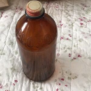 Vintage Amber Clorox bleach bottle glass